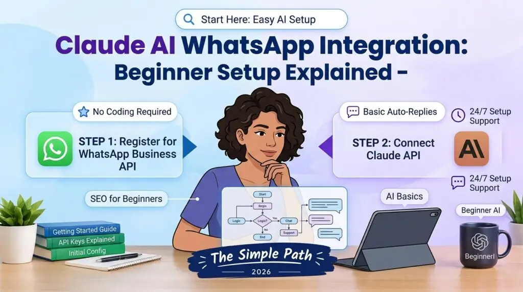 Claude AI WhatsApp Integration step-by-step setup guide flowchart for beginners